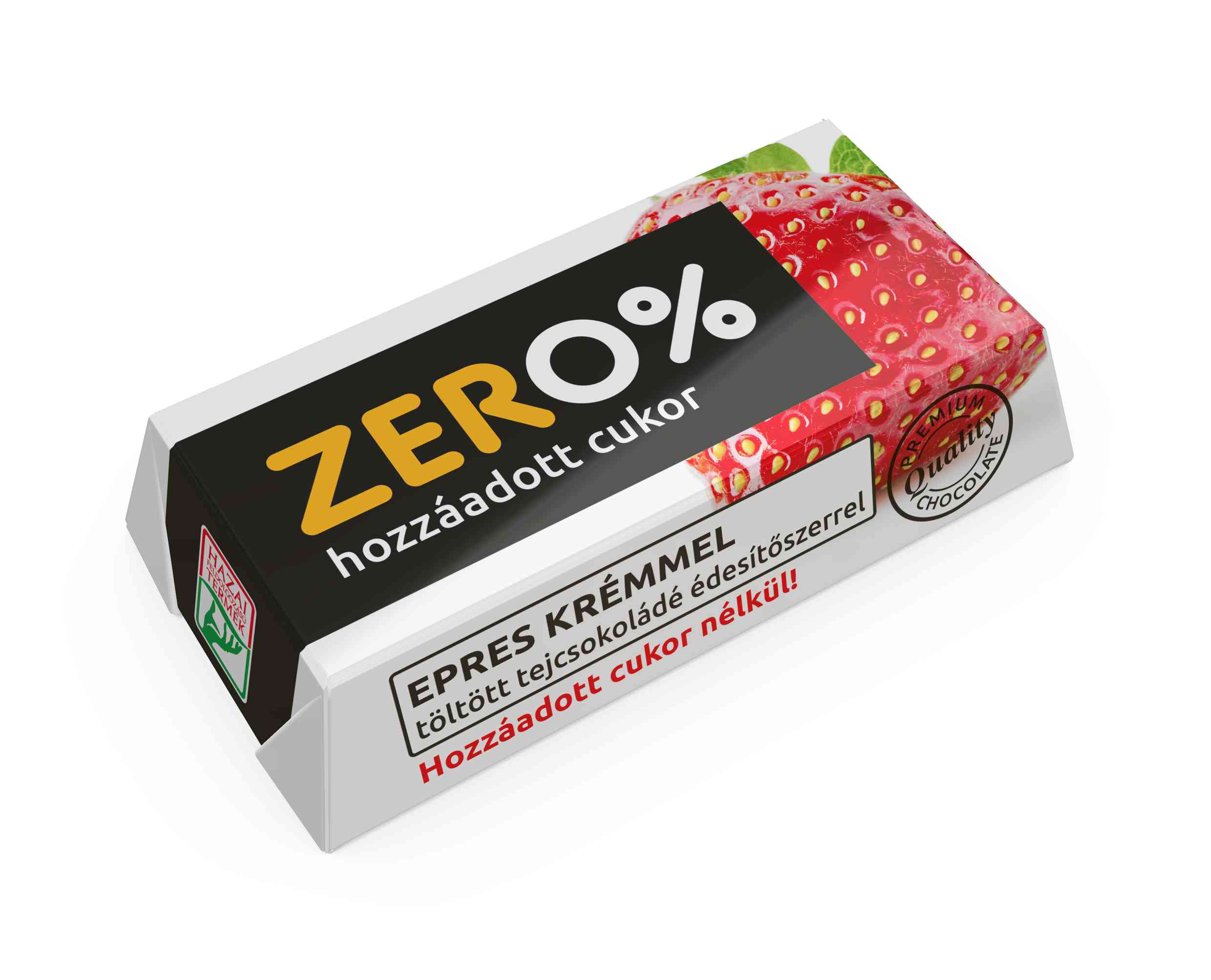 Szerencsi ZERO eper ízű krémmel töltött tejcsokoládé édesítőszerrel 21g